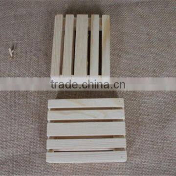 FSC Handmade Wooden Mini Pallet Wooden Drink Coaster photo-5