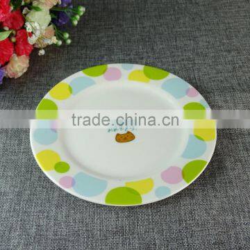 Cheap Wholesale 7 Inch Colorful Printing Cute Japanese Ceramic Dinner Plates photo-2