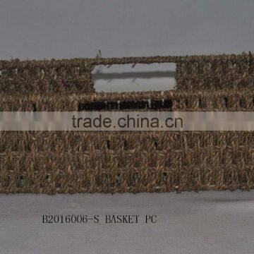 seagrass iron shelf basket