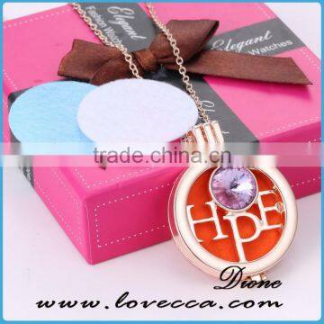 Latest Design Crystal Necklace Aromatherapy Essential Oil Diffuser Necklace