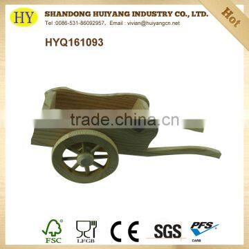 unfinished pine wood cheap factory wooden cart toy