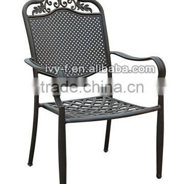 cast aluminum metal chair cafe/stackable chair/restaurant chair cheap