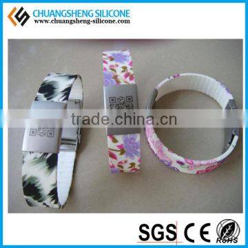 2016 Most Fashion Bar Code Silicone Abroad Bangles, Promotional Wirstband, photo-3