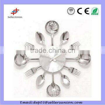 2015 Kitchen Design Creative Wall Clock With Plastic Fork And Spoon photo-5