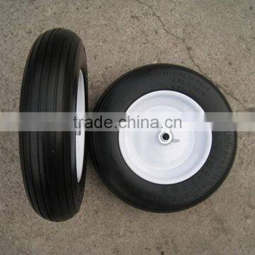 Wheelbarrow 4.0-8 Solid Heavy Duty PU Foam Rubber Wheel