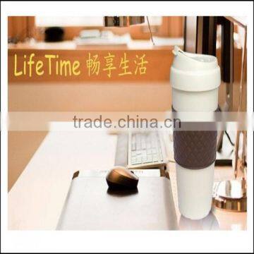 10oz Hot Double Wall Coffee Cup Made of Plastic pp With Silicone,custom Coffee Cup Plastic Coffee Mug Cup Drink Cup Wholesale photo-2