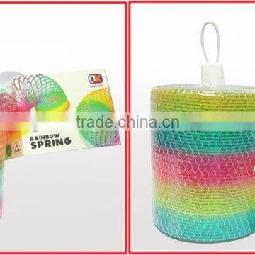 Hot Plastic Magic Rainbow Coil Spring 8.7 *9 cm Big Size Slinky Colorful Novelties Educational Toy photo-2