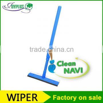 plastic window cleaner head with cleaning mesh sponge and rubber wiper