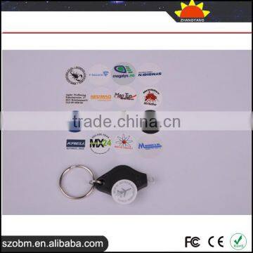 7 Color Plastic 20000mcd Cheap Custom Fashion Key Chain Mini Led Flashlight Keychain photo-4