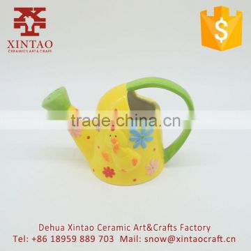 Kids cartoon Garden Planter Ceramic Cock Watering Can Pot