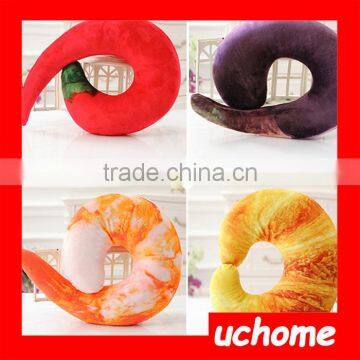 UCHOME Custom Comfortable Stuffed Shrimp Meat U Shaped Neck Pillow for wholesale