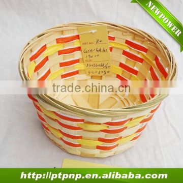 colorful bamboo pots