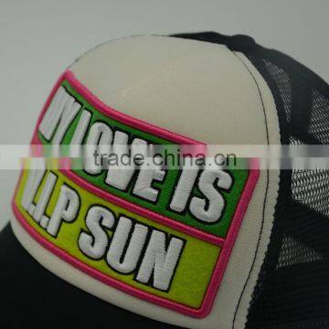 Sponge Trucker Style Baseball Cap 3D Embroidery Patch Sport Cap Of Mesh photo-3