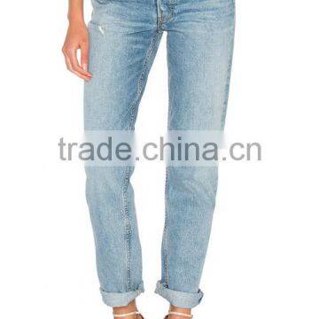 New design casual modern denim pants ladies jeans brands