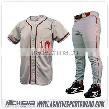 full dye sublimation club baseball jerseys 100% polyester game baseball uniforms athletic team baseball shirts