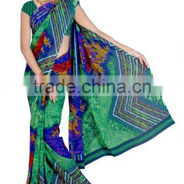 Printed Saree in Four Color With Blouse photo-2