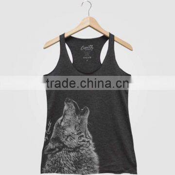 2017Wholesale Plain Cotton Men Sport Gym Fitness Tank Tops T-Shirt