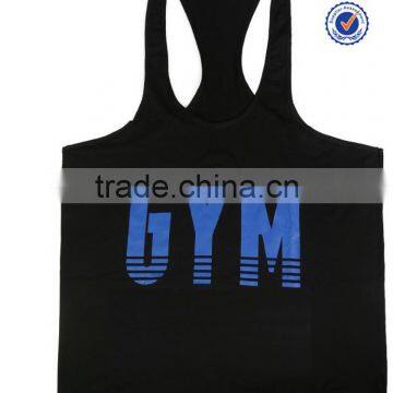GYM Text Printing Long Tank Tops for Men Cheap Mens Long Tank Tops photo-3