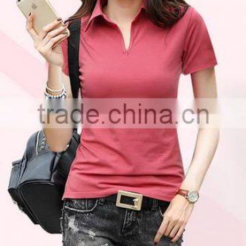 China Wholesale Professional New Product Custom Cotton Women Short Sleeve Polo Shirt photo-3