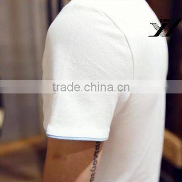 Men Blank Color Polo Short Sleeve Shirt photo-3
