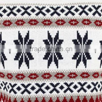 Crew Neck Long Sleeve Snowflake Jacquard Christmas Sweater for Men photo-2