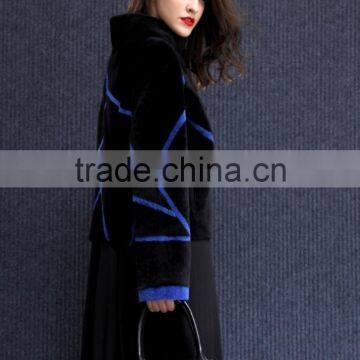 Real Fur Coat For Women Denim Tops & Jacket Female Sheepskin Coats Double-faced Fur Sheep Shearing Overcoat Free Sheepskin photo-3