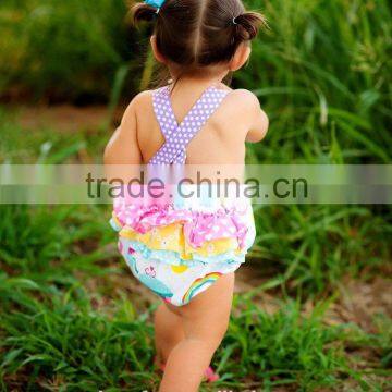 Baby Girls Unicorn Romper Kids Birthday Bubble photo-2