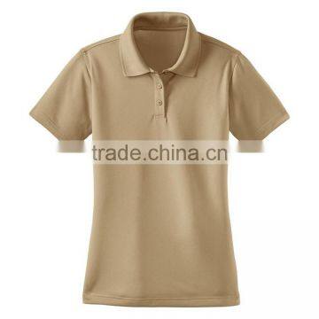 Wholesale Blue Color Women New Design 100% Polyester Plain Dry Fit Polo Shirt photo-6