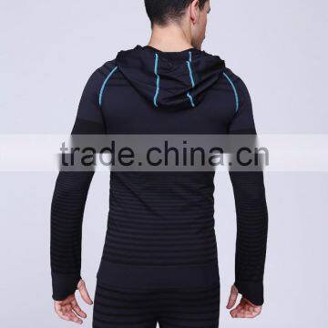 Sportswear Fitness Latest Design Mens Long Sleeve t Shirt Seamless Gym Shirt photo-3
