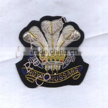 Royal Hussars Hand Embroidery Badge