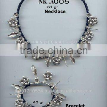 Thai Karen Silver Bracelet & Necklace Jewelry 925 Sterling Silver