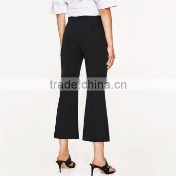 Breathable Black Pearl Studded Dress Black Pants With Slits photo-4