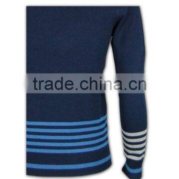 ISO9001/BSCI Manufature Popular Navy Blue Fitted Pullover Cardigan Sweater