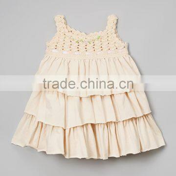 Europe Style Girl Tiered Dress Adorable Ruffle Dress For Infant Girls Soft Children Clothes GD90427-56