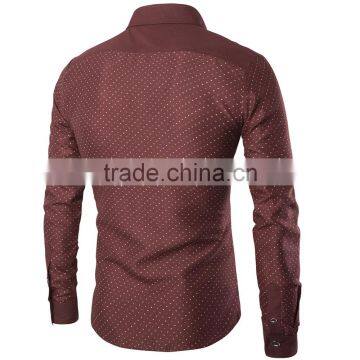 Dot Printing Long Sleeve Shirts for Men photo-3