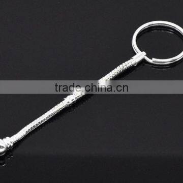 Wolesale 5 PCs Silver Plated Key Chain&Key Rings For European Beads 10cm photo-3