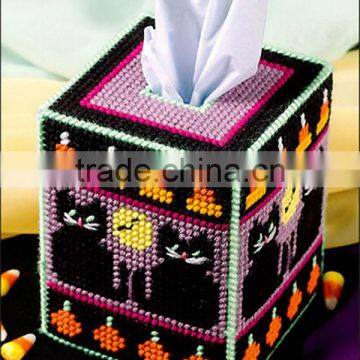 DIY goods,3D Cross stitch Embroidery.beautiful.Tissue Box-006-01