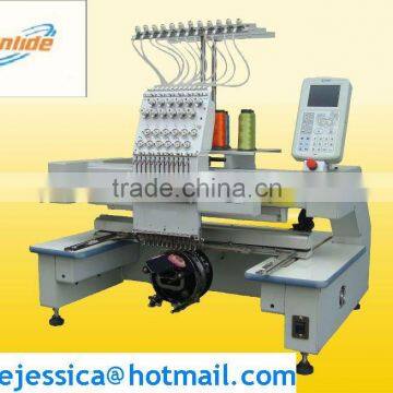 fushun 1201 12needles Single head flat and cap and t shirt computerized embroidery machine