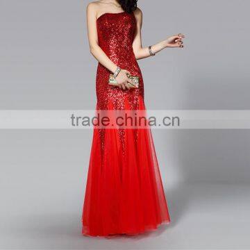 Evening Dress Wedding Costumes One Shoulder Long Dress Formal Dress