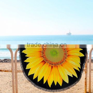 small MOQ New Zealand cotton custom wholesale round beach towel