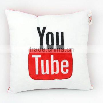 custom logo stuffed plush throw pillow