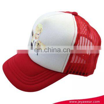 Factory Price! Custom Cheap 100% Polyester Baseball Cap Printing Mesh Trucker Hat