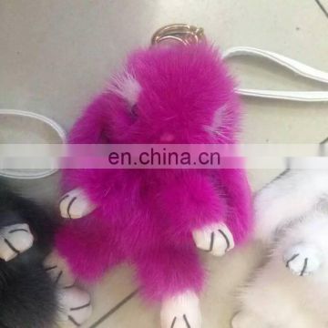 Hot Selling mink fur new Lovely Pendant Fashion Cute little rabbit Soft Charm