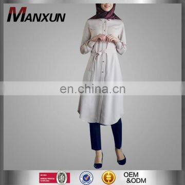 2017 High Quality White Muslim Abaya Baju Tunic Islamic Style Women Design Dubai Arab Tunic