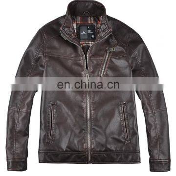 lastest fashion mens spring slim fit handsome leather jacket for men