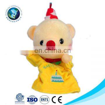 Christmas Gift Clown Bear Plush Toys Stuffed Hand Puppet Custom Made Toys