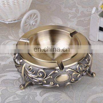 Zinc Alloy high quality round shape metal craft home decoration gifts ashtray