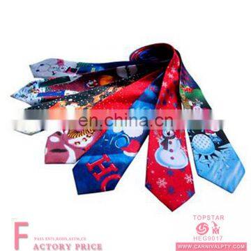 Fashion Snowman Tie Motley Christmas necktie For Party