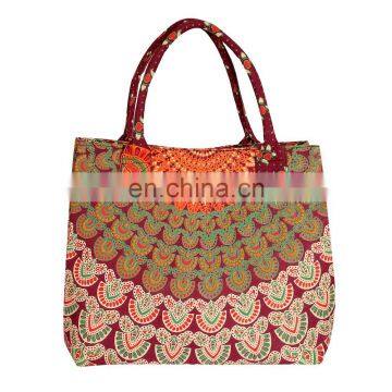 Women Mandala Handbag Hobo Bucket Bag Drawstring Shoulder Bag Travel Purse Totes