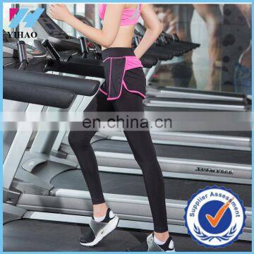 2016 Yihao Women Custom Fitness Gym Apparel Solid Two Pieces Sports Yoga Wear Pants Leggings